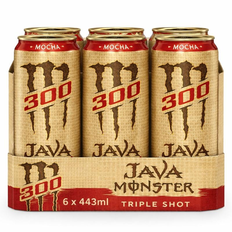 Monster Java 300 Triple Shot Mocha Coffee Drink (Pack Of 6) - 443ml Can By COUGAR | High Caffeine Energy | Rich Mocha Coffee with Chocolate Notes | Ready to Drink Energy Beverage | Boost, Focus & Performance - (Imported-USA)-image-22