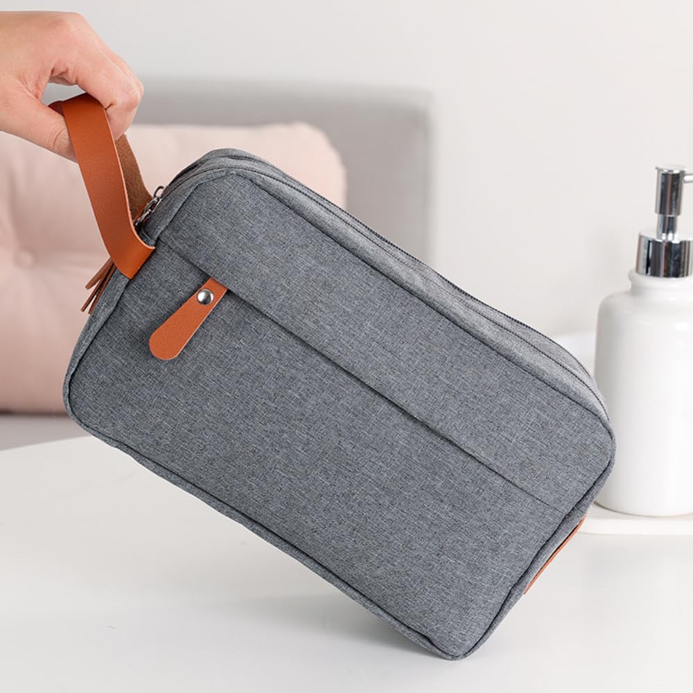 Borsa da Toilette da Uomo, Trousse per Il Trucco, Organizer da Viaggio in Tela Oxford, Astuccio da Toilette Impermeabile da Donna, Borsetta per Cosmetici