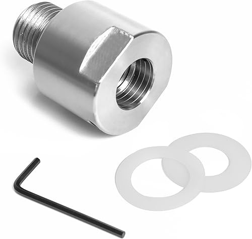Miniatura 8 de BMWOOD Adaptador de rosca macho de 1-14" x 8TPI 8TPI hembra a 1" x 8TPI, adaptador de husillo de cabezal de torno para carpintería con dos arandelas
