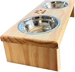 Comedouro Duplo Pet Bebedouro Cachorro Gato Elevado 2 Pote Inox