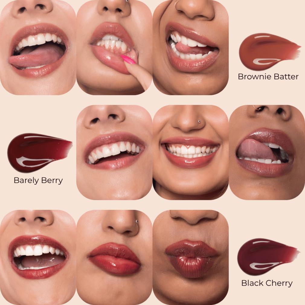 Light Up Lip Oil Stick with Bakuchiol & Vitamin C | Brightening and Hydrating Lip Care Gloss | Reduces Pigmentation and Glossy Shine | Lip Oil For Women | 602 Barely Berry - 2.5g 3 61TjIptry3L. SL1010