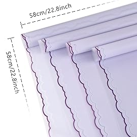 FUHITIM 20 Sheets Flower Wrapping Paper - Waterproof Floral Bouquet Wrapping Paper, Florist Supplies Packaging Paper for Wedding Birthday Gift DIY Crafts (Lavender Purple)