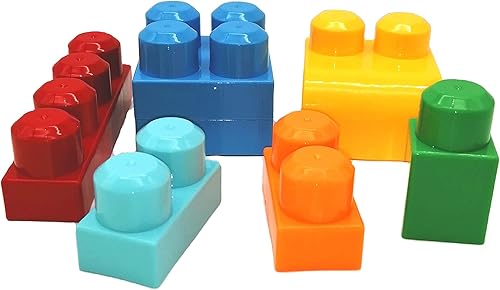 Miniatura 3 de Bloques de construcción grandes de 88 piezas con bolsa de construcción azul, juguetes educativos STEM, regalo para niños y niños pequeños