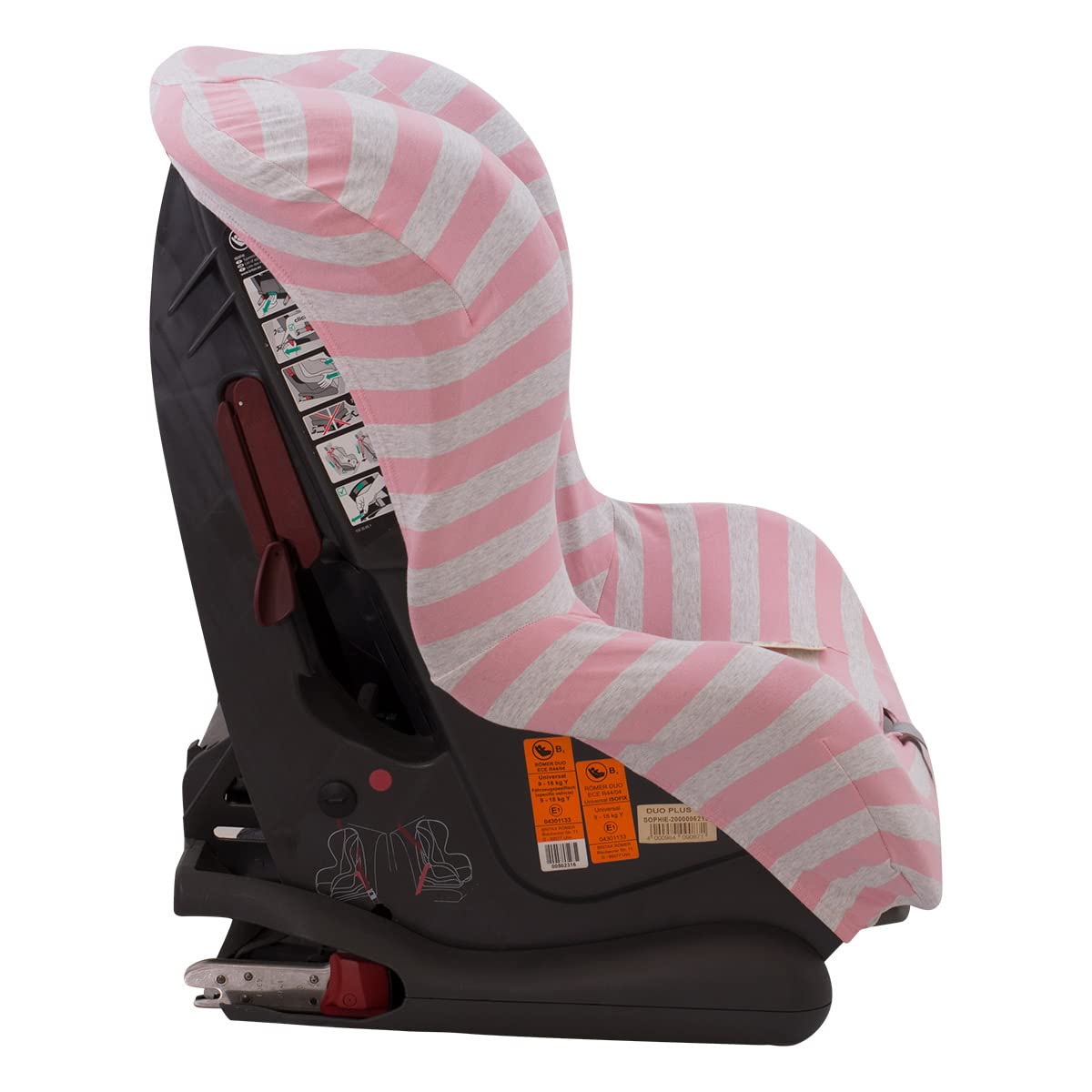 JYOKO KIDS Bezug für Auto-Kindersitz ohne Kopfteil, Hergestellt aus extra weicher Baumwolle (Pink Island)