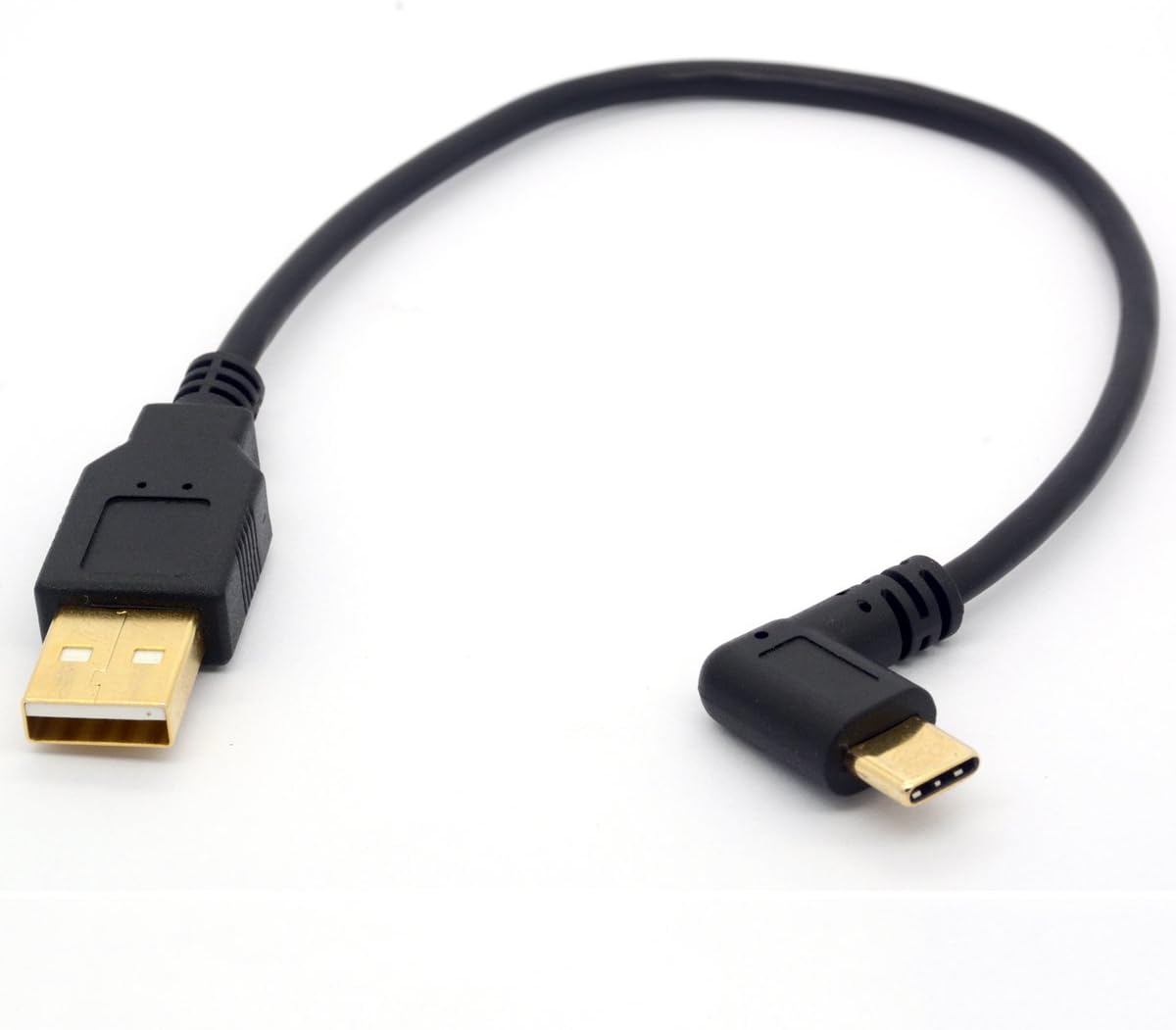 OpenII Gold Plated USB Type C Cable, Right Angle USB C Male to USB A Male Extension Cord Converter