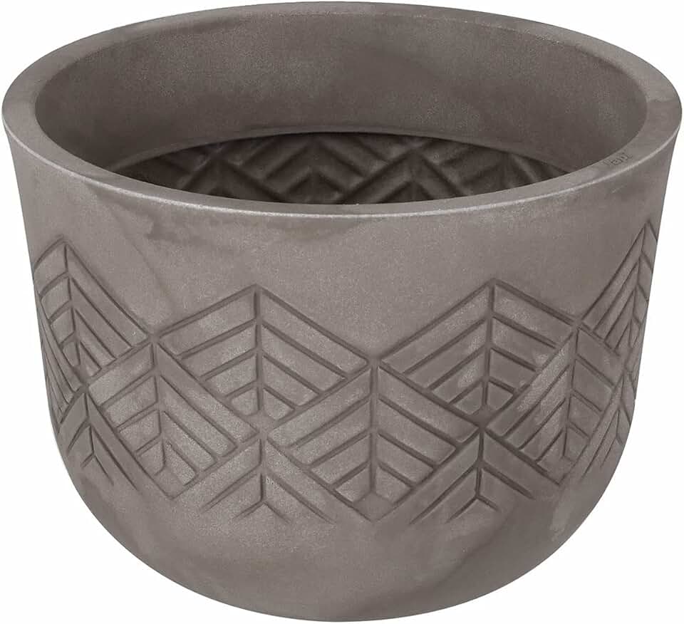 VASO TRIBO REDONDO 33 CIMENTO QUEIMADO