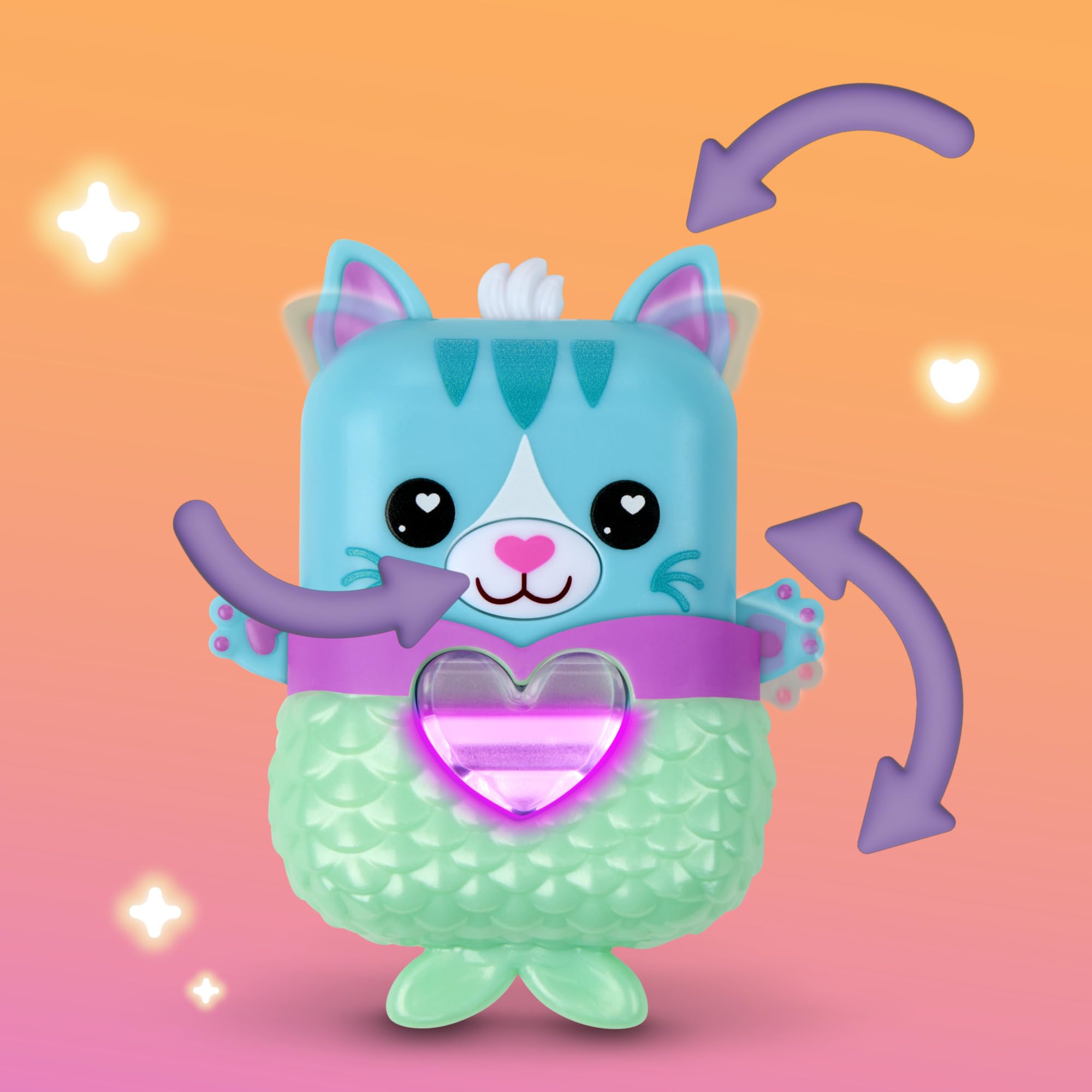 Hasbro Nano-mals, Pawtricia la gatita Azul, Mascota electrónica de Tipo Fidget - 3