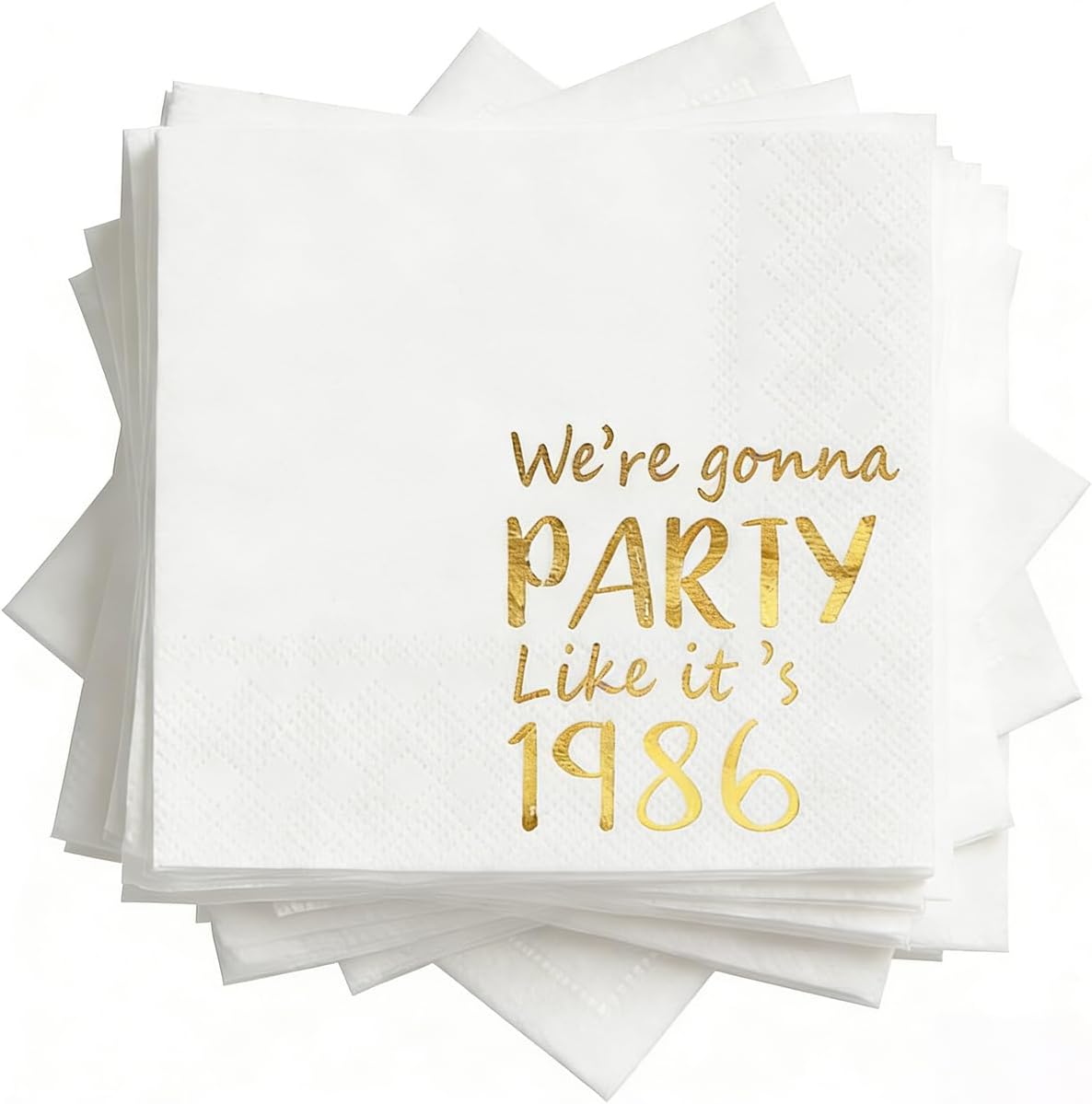 50th Birthday Cocktail Napkins, We're Gonna Party Like It's 1976, 100pcs