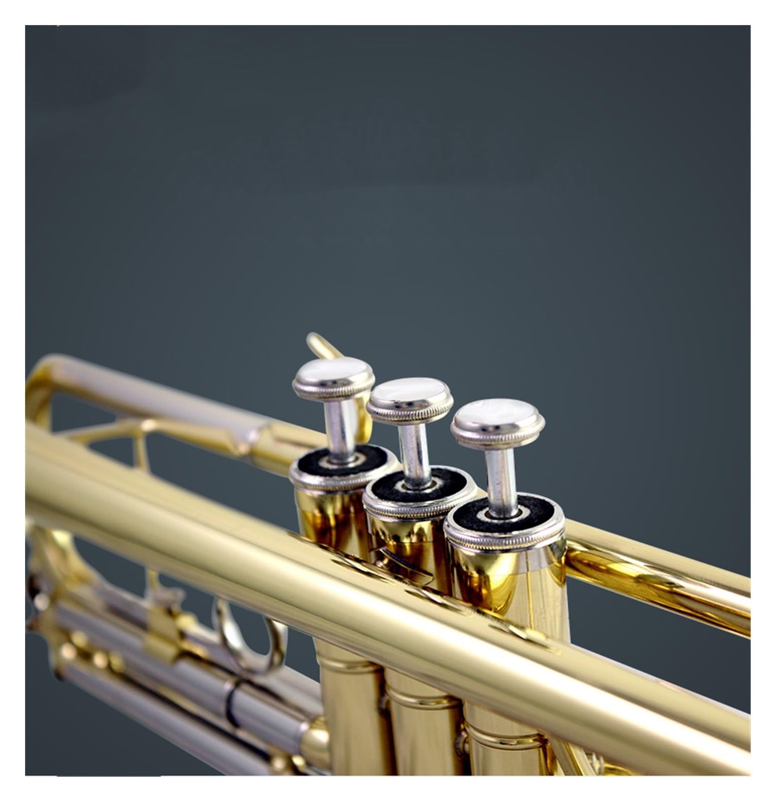 trąbka instrument Profesjonalny student trąbki B grający na ogólnym instrumencie dętym blaszanym dla początkujących