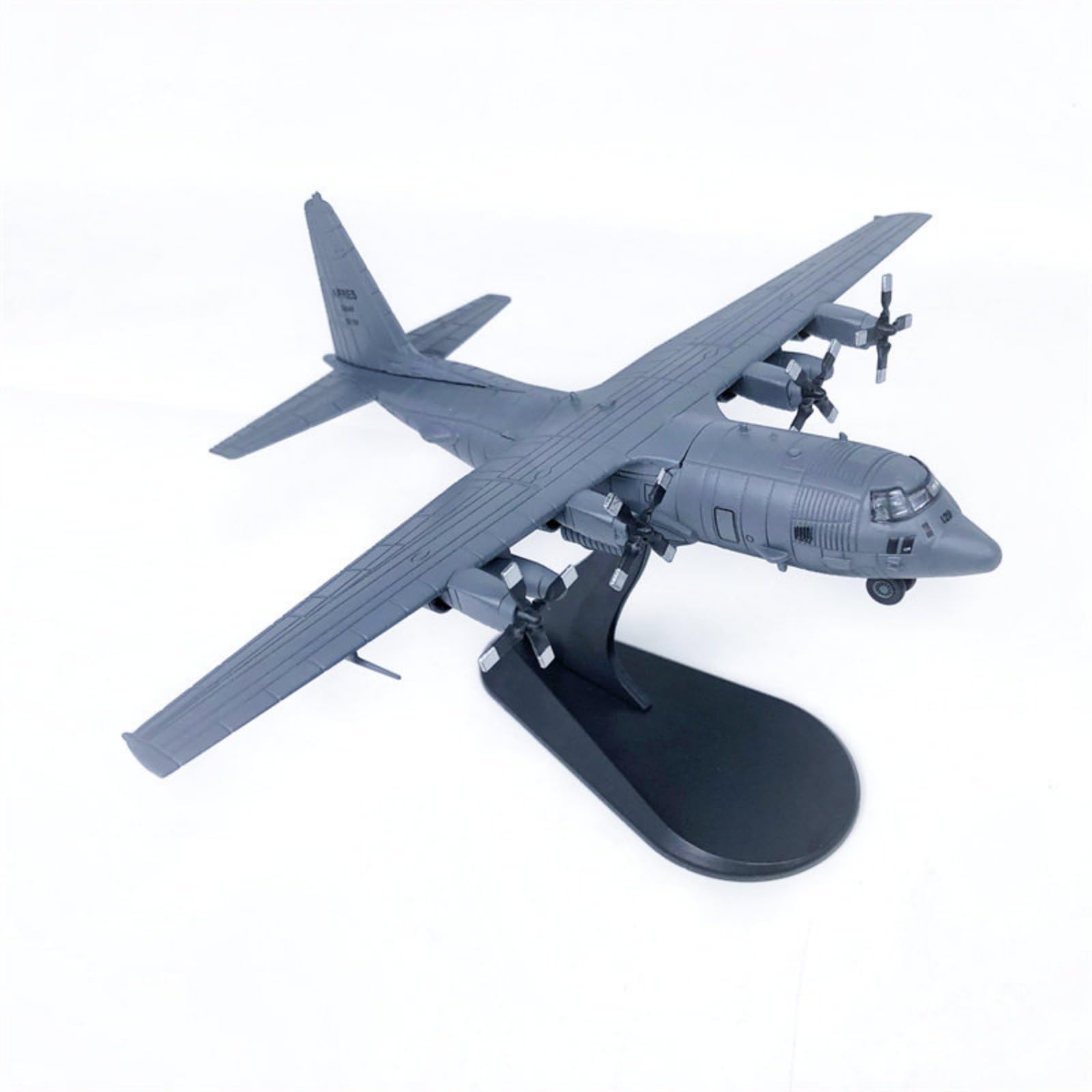 Modellino di Aereo da Trasporto tattico130 Realistico Modellino di Aereo con Supporto Fedele All'originale Modello con Supporto, AC-130 Monocromatico