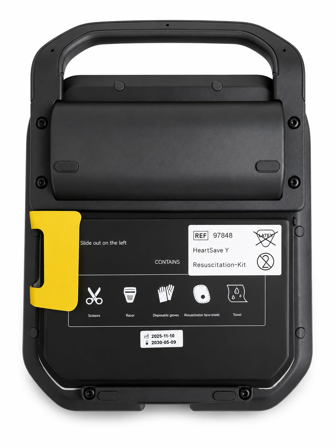 Primedic HeartSave YA Defibrillatore, adatto a dilettanti con erogazione automatico della scarica, 8 anni di Garanzia, Made in Germany, Certificazione MDR 2027, Lingua: ITA/GER