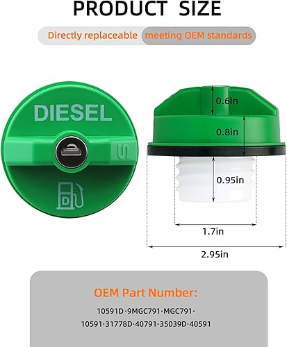 Miniatura 6 de Número de pieza reemplazable 10591D, 9MGC791, MGC791, 31778D. para Chevy Silverado Express C3500 K3500, Dodge Ram 3500 W350 D350, Ford F-250 E-350,