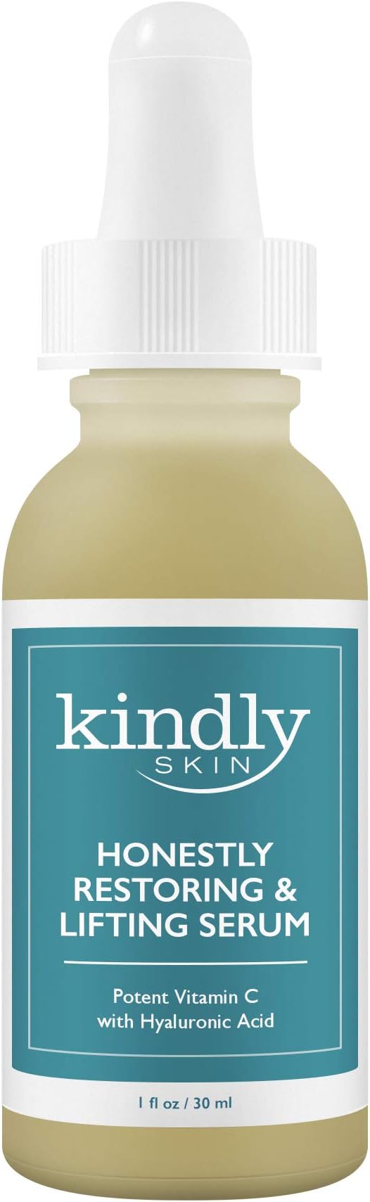 Honestly Restoring & Lifting Serum | Immediately Lifts & Tightens | Lines & Wrinkles Clinical Results | Hyaluronic Acid | Vitamins C (Australian Kakadu Plum), B (Niacinamide), and E (Tocopherol)