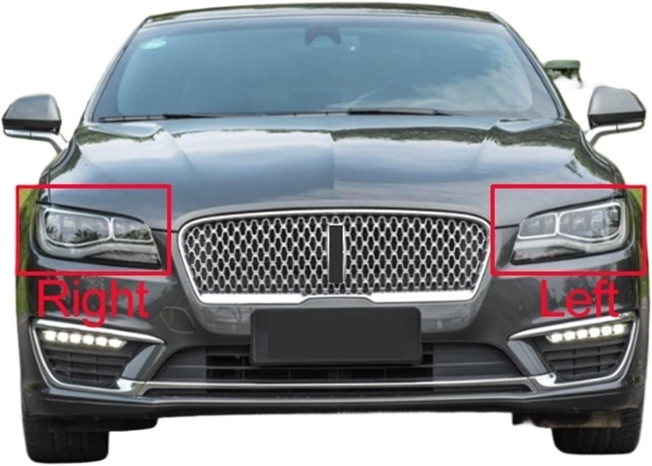 Compatible for Lincoln for MKZ 2017 2018 2019 2020 2021 Car Headlamp Lens Cover Headlights Shell Transparent Lampshade Glass Lamp Shade Housing(Left) (Right)