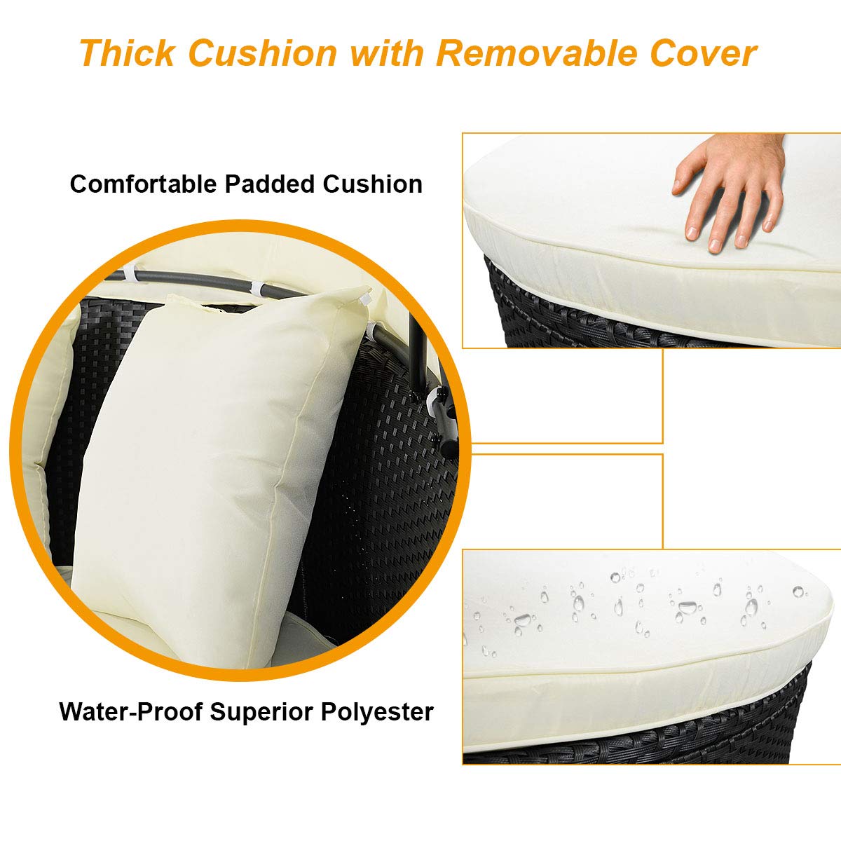 tangkula replacement cushions