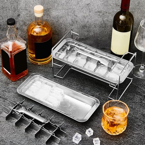 Vesici BS-VESICI-2604 4 Pack Stainless Steel Metal Ice Cube Trays thumb #3