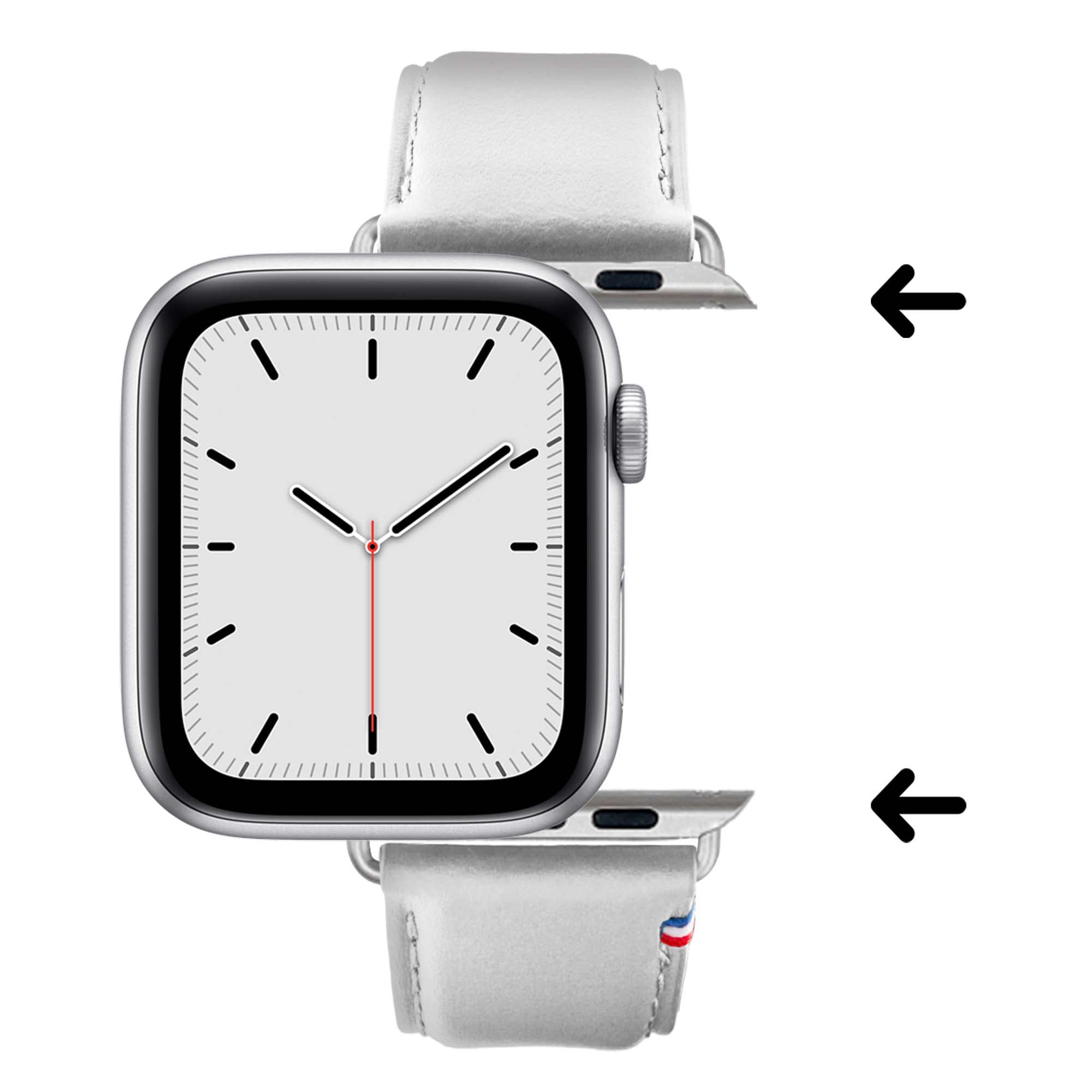 Eternel – Aquarelle Armband unwiderstehlich – Kompatibel mit allen Apple Watch Modellen – Alle Größen – Handgefertigt in Frankreich – Pflanzlich gegerbtes Leder