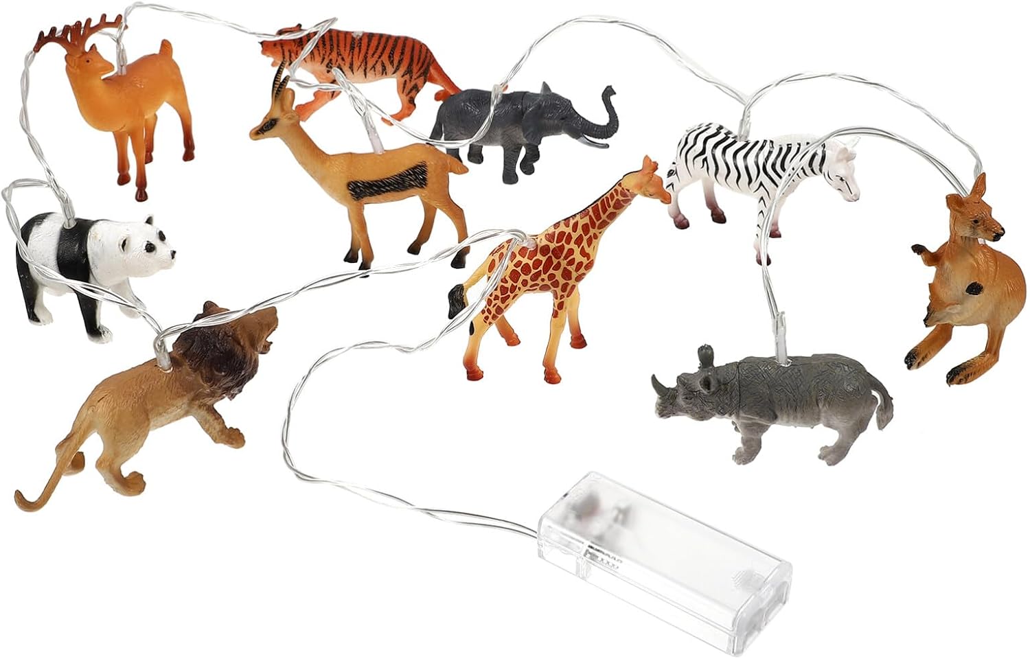OSALADI Animal Shaped LED String Light Jungle Animal Night Lamp Battery Powered Fairy Light for Indoor Theme Party Favors