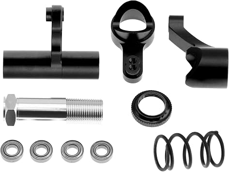Aluminum Alloy Steering Group RC Upgrade Parts for ZD Racing DBX-07 EX-07 1/7 RC Car Black
