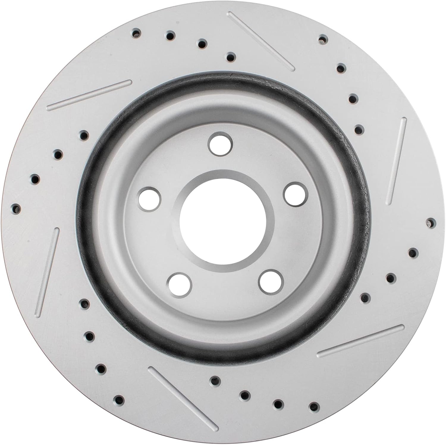TRQ Front Performance Brake Rotors Set Premium G-Coated Cross Drilled & Slotted Compatible with 2008-2009 Pontiac G8