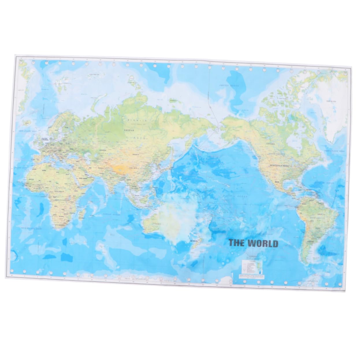 Alipis World Map Wall Art Poster Laminated Map Decorative Painting Home Office Decor