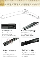 Vista 7 de LeaHY Wiper LHD Front Wiper Blades for Mazda2 Mazda 2 / Demio 2007-2014 Windshield Windscreen Window Rain Brushes 24"+14"(Russian Federation)