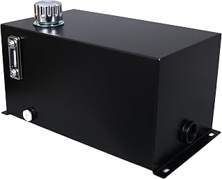 Hydraulic Fluid Tank 10 Gal Heavy Duty Steel Fuel Reservoir Industrial Grade Hydraulic Tank for Tractors Trucks with Leak Proof Design Oil Level Window Mounting Brackets