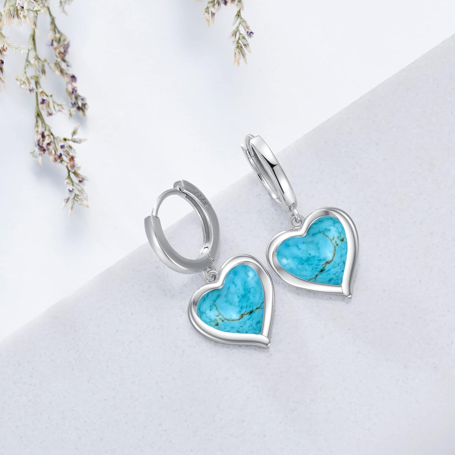 Natural Gemstone Earrings 925 Sterling Silver Genuine Gemstone Drop Dangle Earring Jewelry Gifts for Women - Image 4