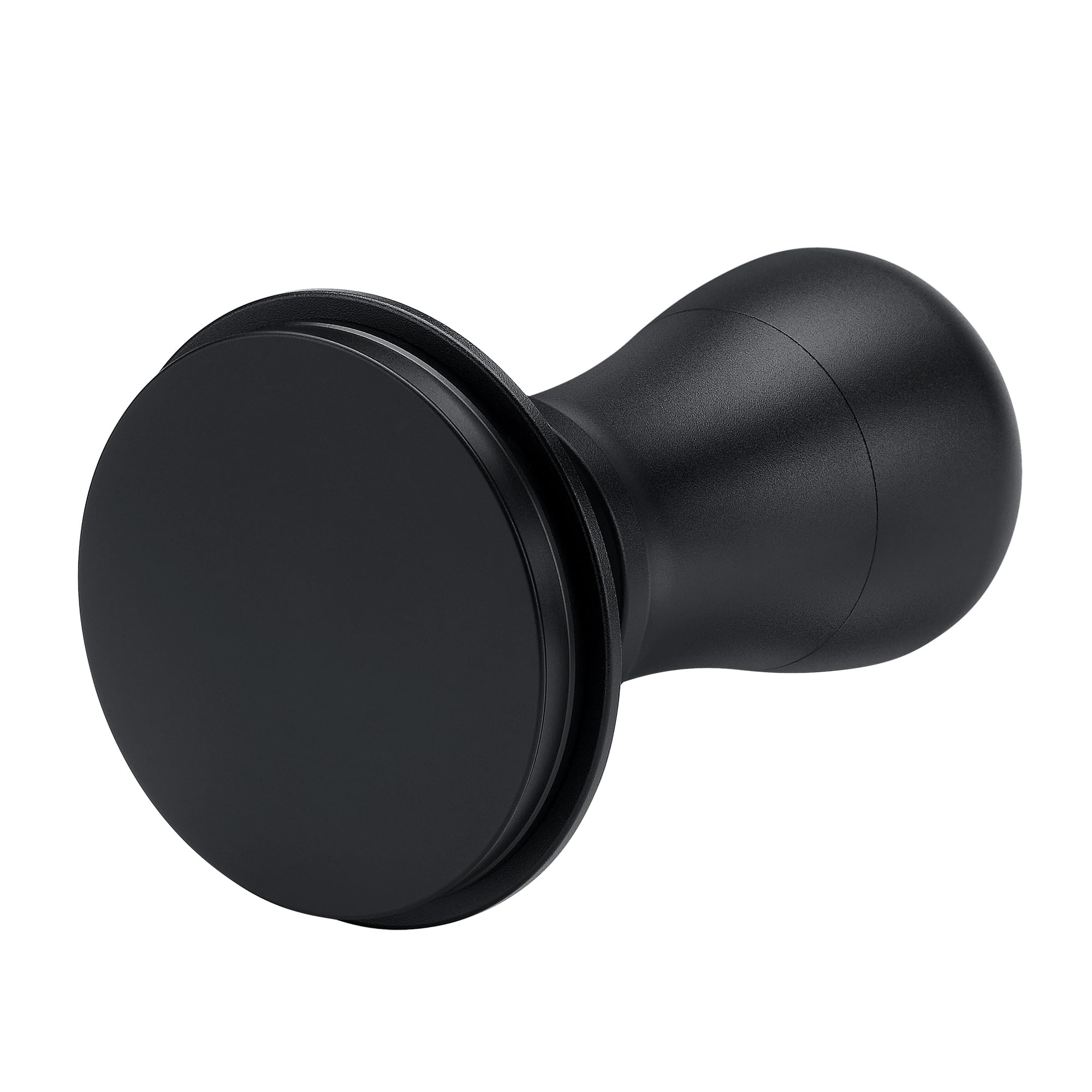 Normcore Tamper à café V5 de 58,5 mm, tampon à expresso à ressort avec 6 réglages de pression réglables, technologie Tri-Spring, base plate revêtue de titane, poignée en aluminium et support en