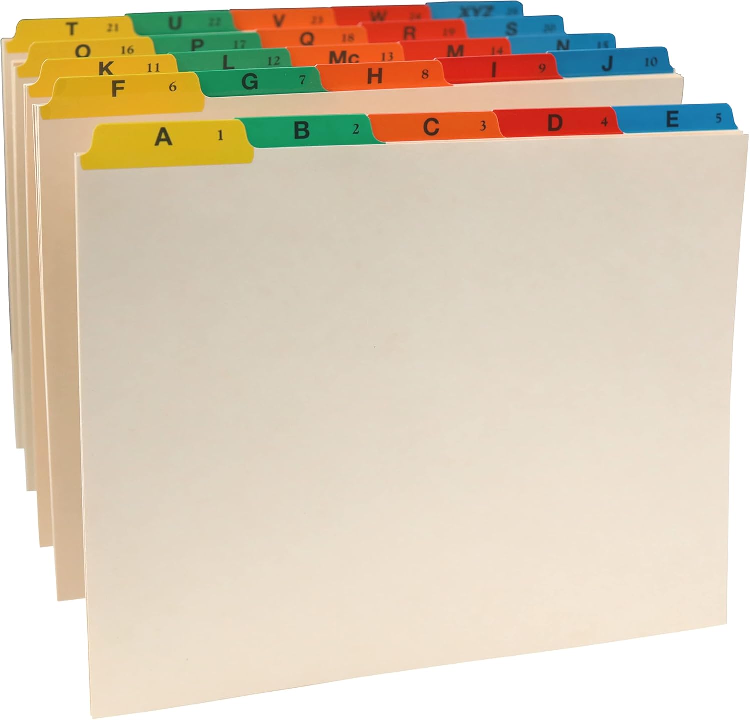 Amazon.com : Iconikal Alphabetical File Guide Set, 5 Tabs Across ...