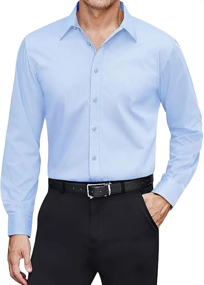 SEAUR Button Shirts Formal Sleeve Comfort