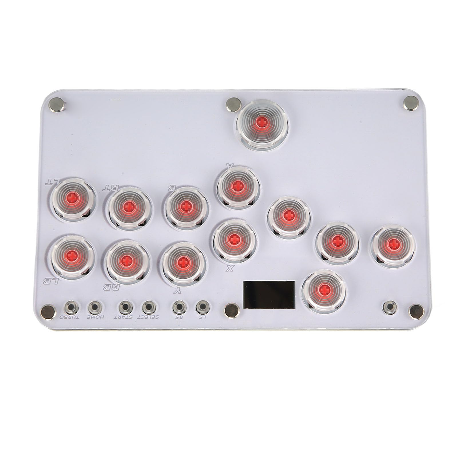 KUIDAMOS Controller Fighting Stick con Luce LED RGB per Un'esperienza di Gioco Migliorata per PC Bianco