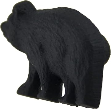 Marco Rustic Black Bear Drawer Pulls (Set of 4 Knobs) | Painted Metal, 2 In. W X 1.5 In. H X 1 In. D, Includes Screws and Washers, For Cabinets and Bureaus