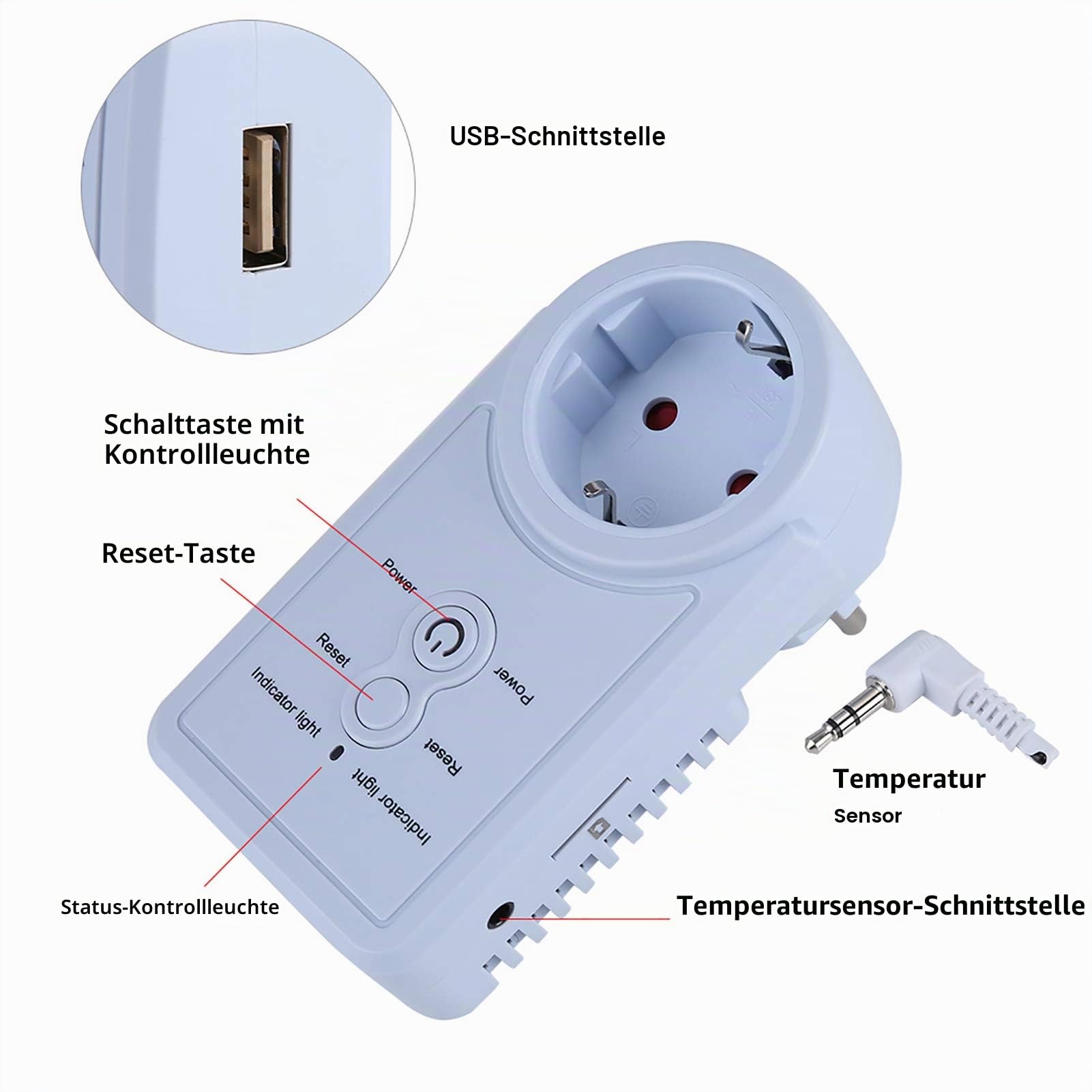 GSM Smart Steckdose mit Temperaturregelung für Heim und Büro