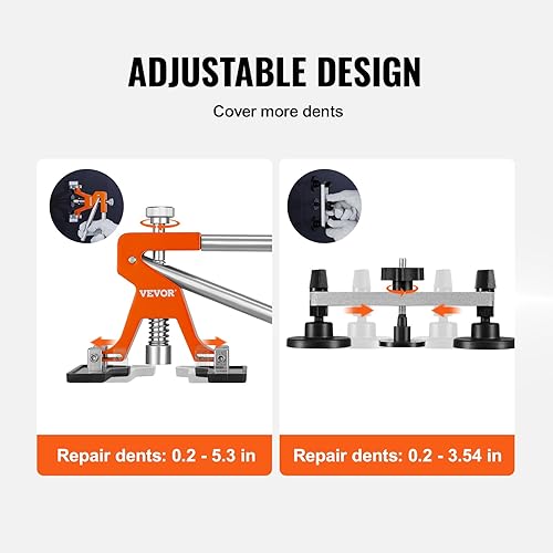 Miniatura 4 de VEVOR - Kit para eliminar abolladuras, reparación sin pintura, de acero inoxidable, para abolladuras menores, de puerta y daños por granizo, 117