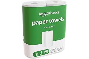 Amazon Basics 2-Ply Flex-Sheets Paper Towels: The Everyday Value for Absorbent and Efficient Cleaning