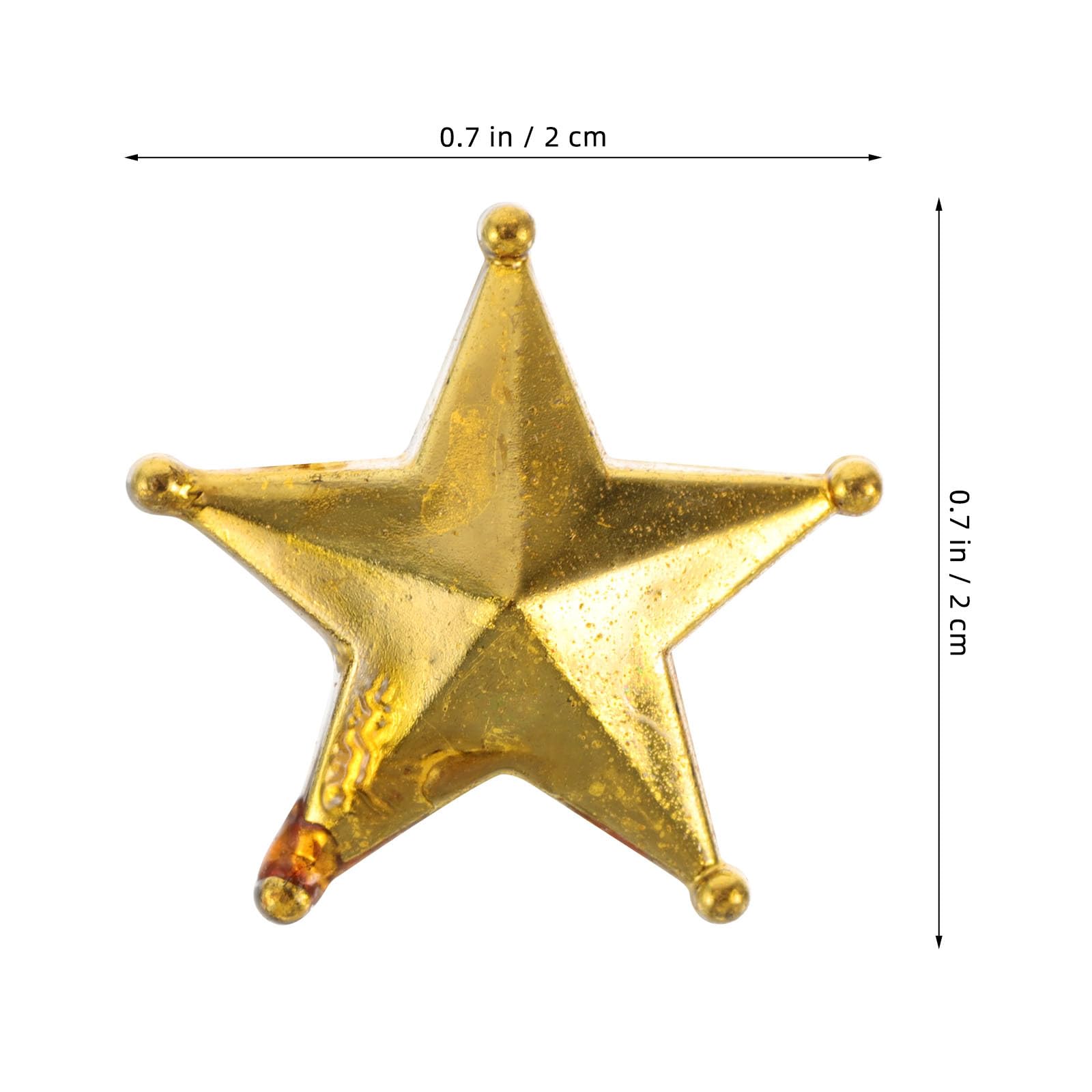 MAGICLULU 50pcs Mini Christmas Tree Topper Small Golden Star Tree Topper Miniature Christmas Tree Star Gold Tree Topper Xmas Tree Treetop Treetop for Xmas Party - Image 2