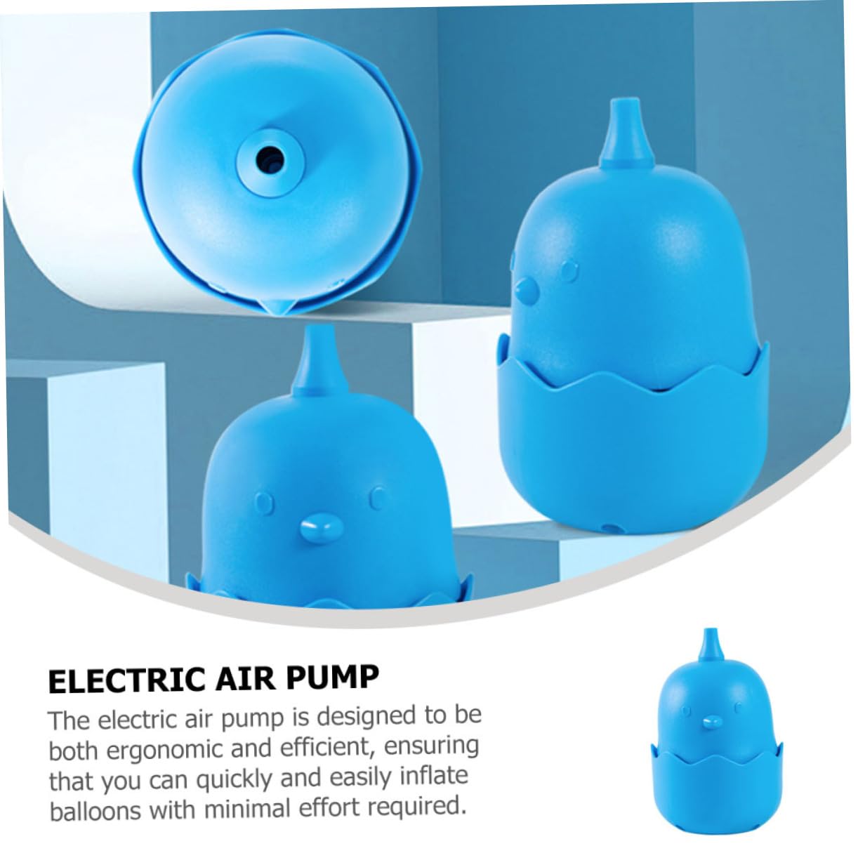 Pompa Elettrica per Palloncini Ricaricabile Atmosfera Natalizia, Blu PP