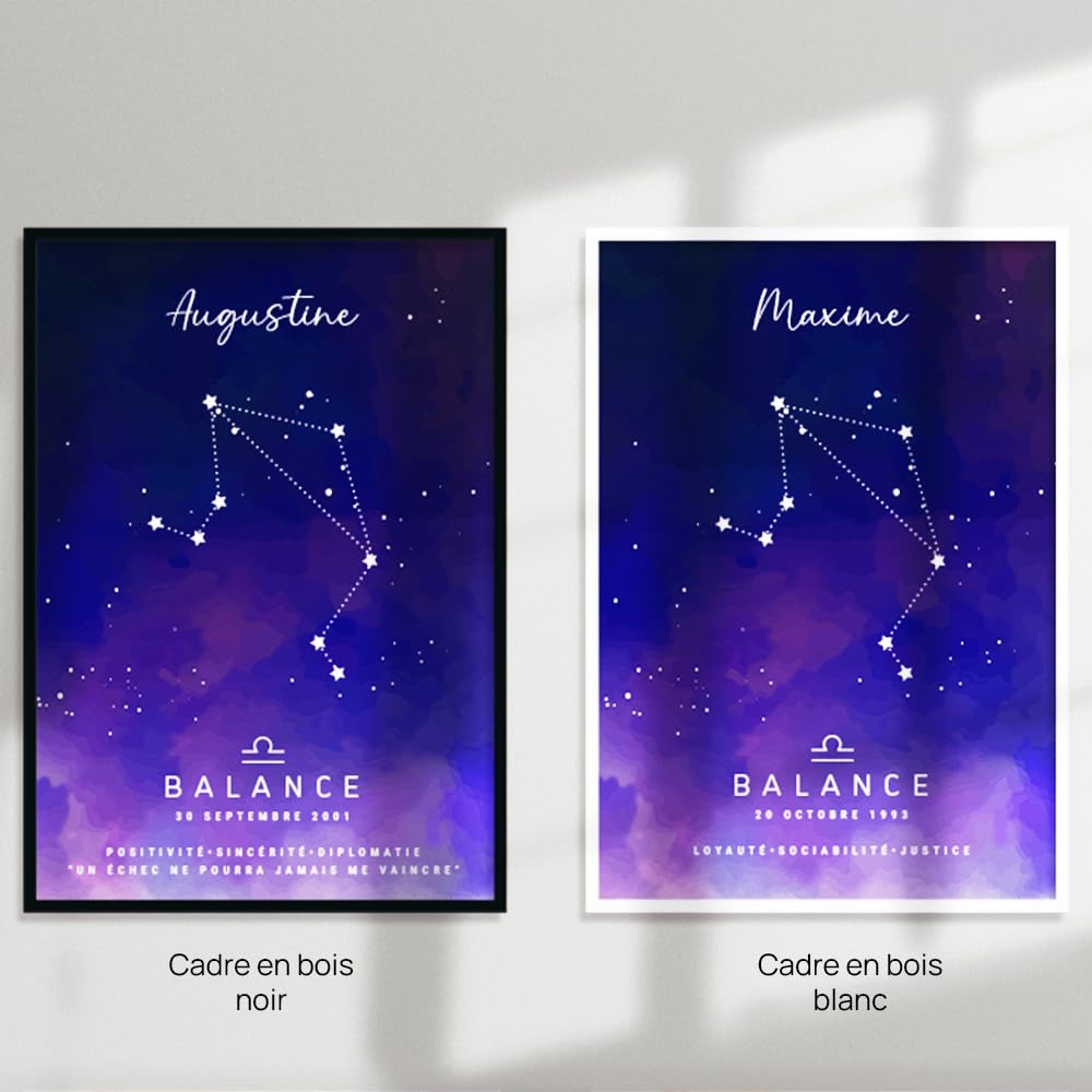 Cadre Carreau De Faïence - Signe Astrologique Balance - Occasion