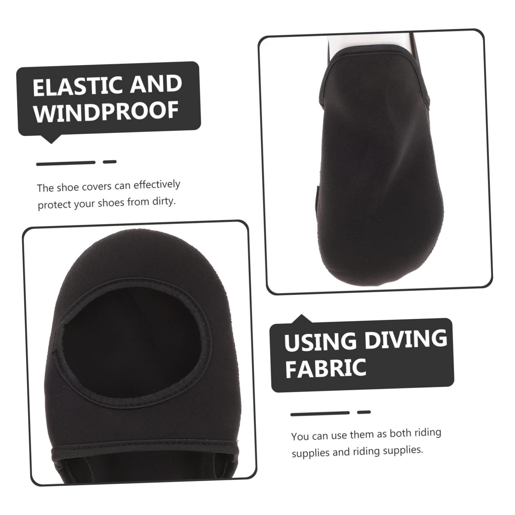POPETPOP 10 Pièces Couvre-Chaussures De Bowling Couvre-glissières De Semelle De Chaussette Couvre-Chaussures d'hiver Curseurs De Chaussures De Danse Protection Thermique Élastique Black