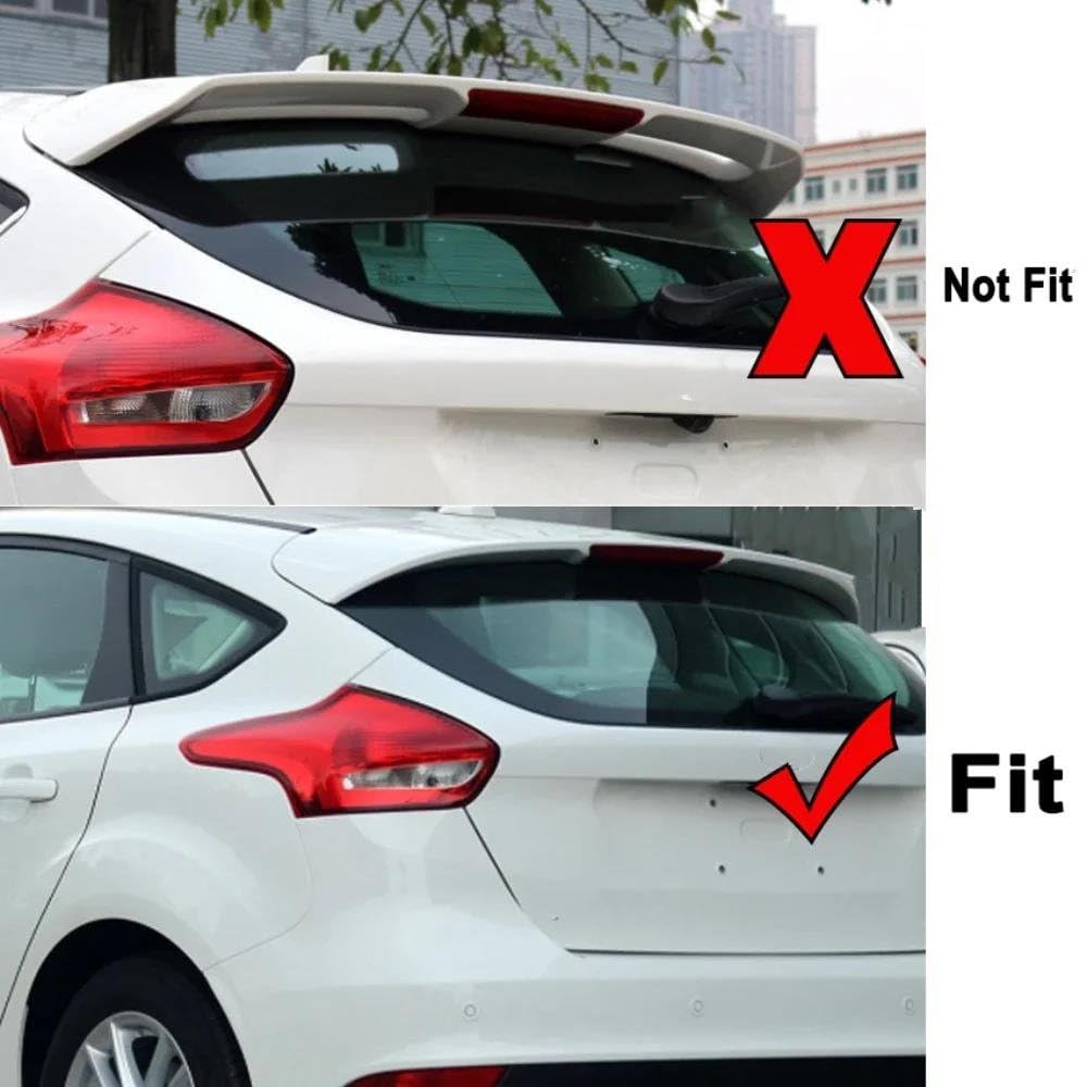 Aileron De Lunette Arrière pour Ford pour Focus 2015-2018 Modèle À Hayon - Finition ABS Noir Brillant