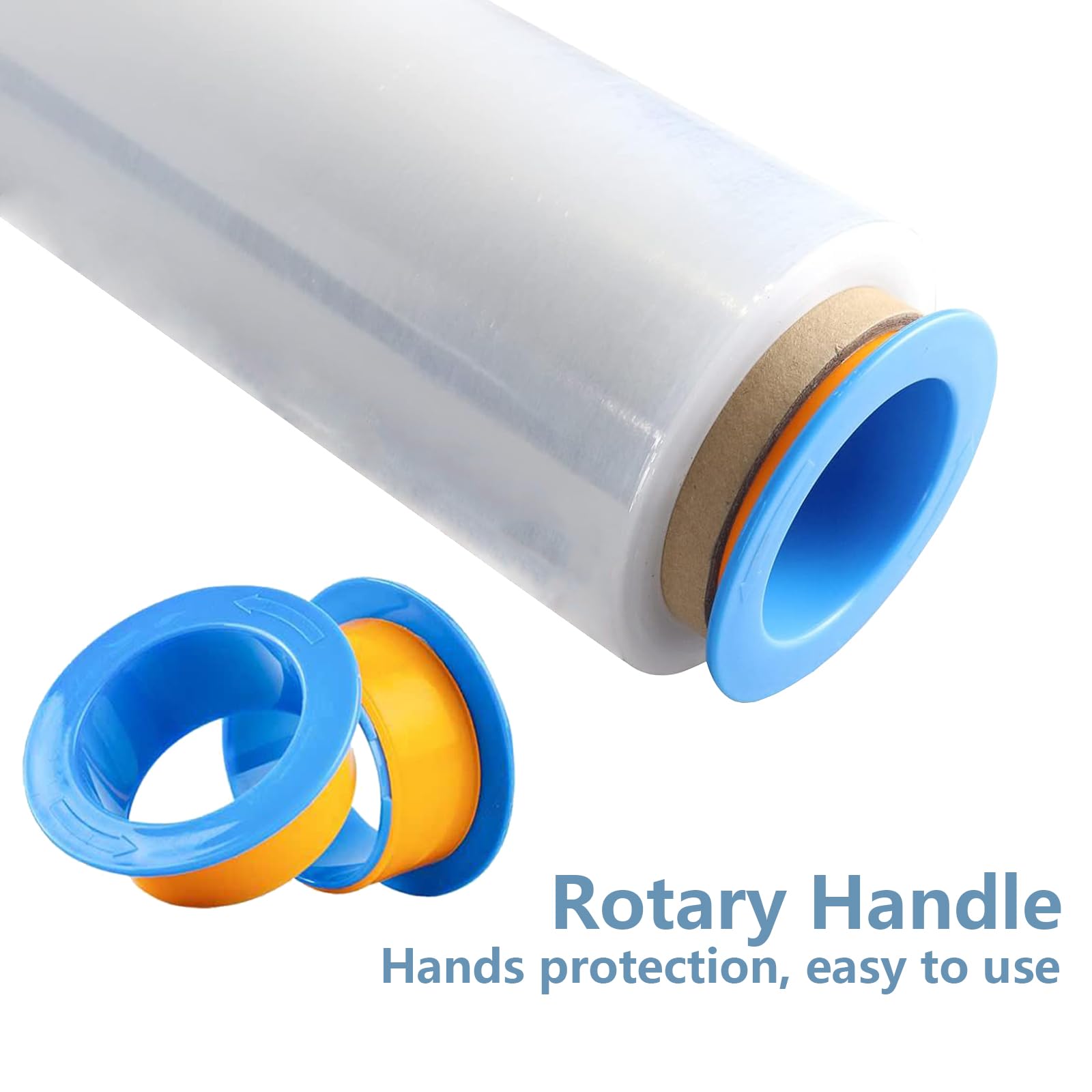 PLASTICPOWER Heavy-Duty Stretch Wrap - 18 Inch x 1000 Ft, 80 Gauge Clear Pallet Wrap Film with Handle Dispenser; Industrial-Grade Strength, Puncture & Tear Resistant for Moving, Shipping & Storage