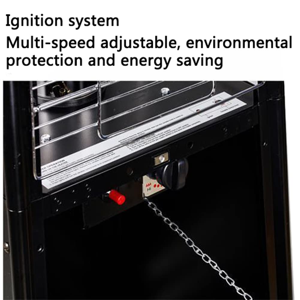 Riscaldatore da esterno per patio, 13 kW, riscaldatore da giardino autoportante, calore regolabile con ruote per terrazza e gazebo