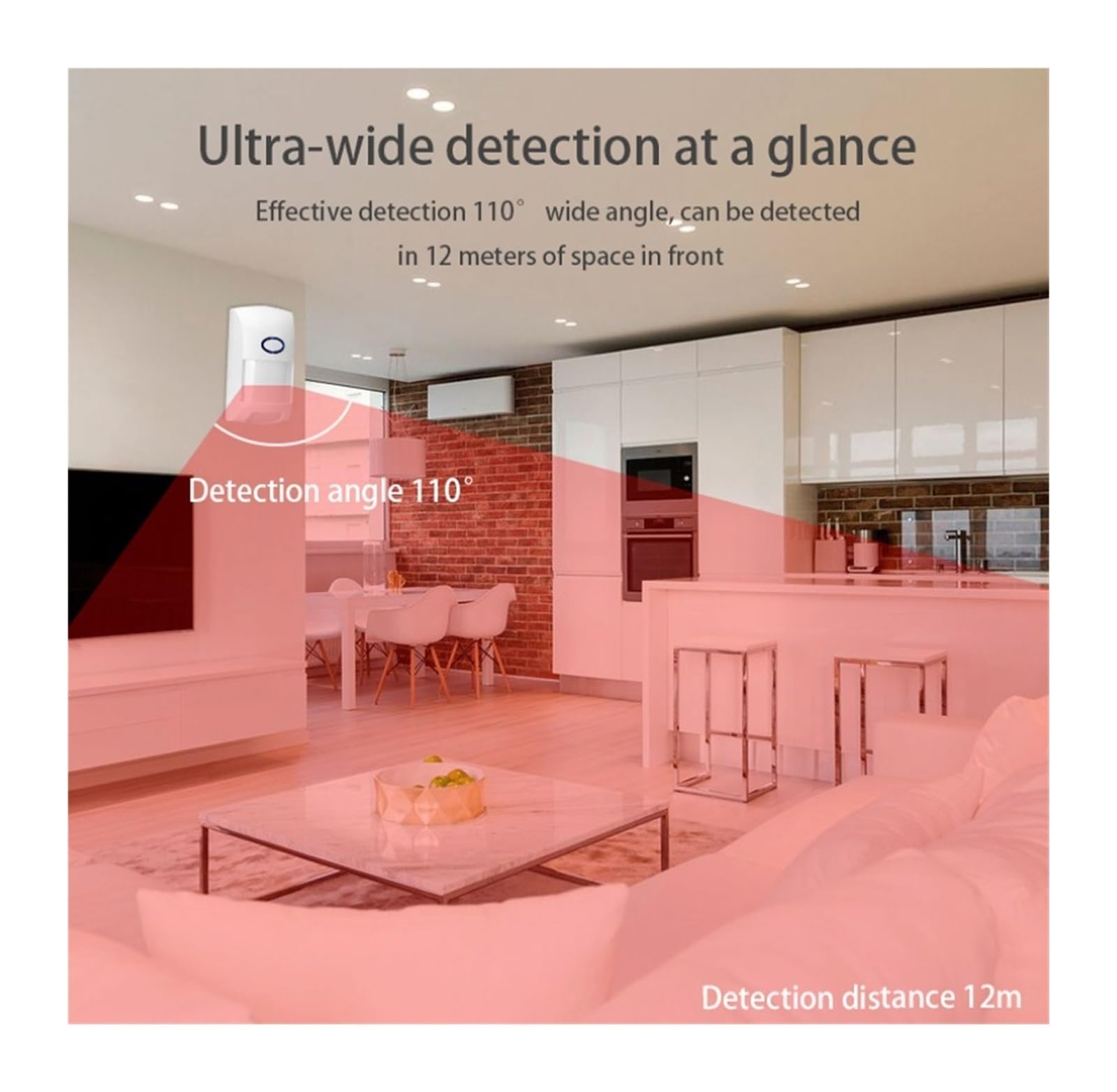 Sensor De Movimiento Infrarrojo PIR del Sensor De Movimiento del Control del App del Detector De La Alarma De Elegante De La Alarma Elegante De,Protección Antirrobo