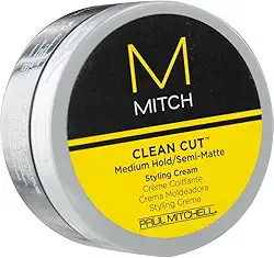 Mitch Clean Cut Medium Hold/Semi-Matte Styling Cream by Paul Mitchell for Men - 0.35 oz Cream