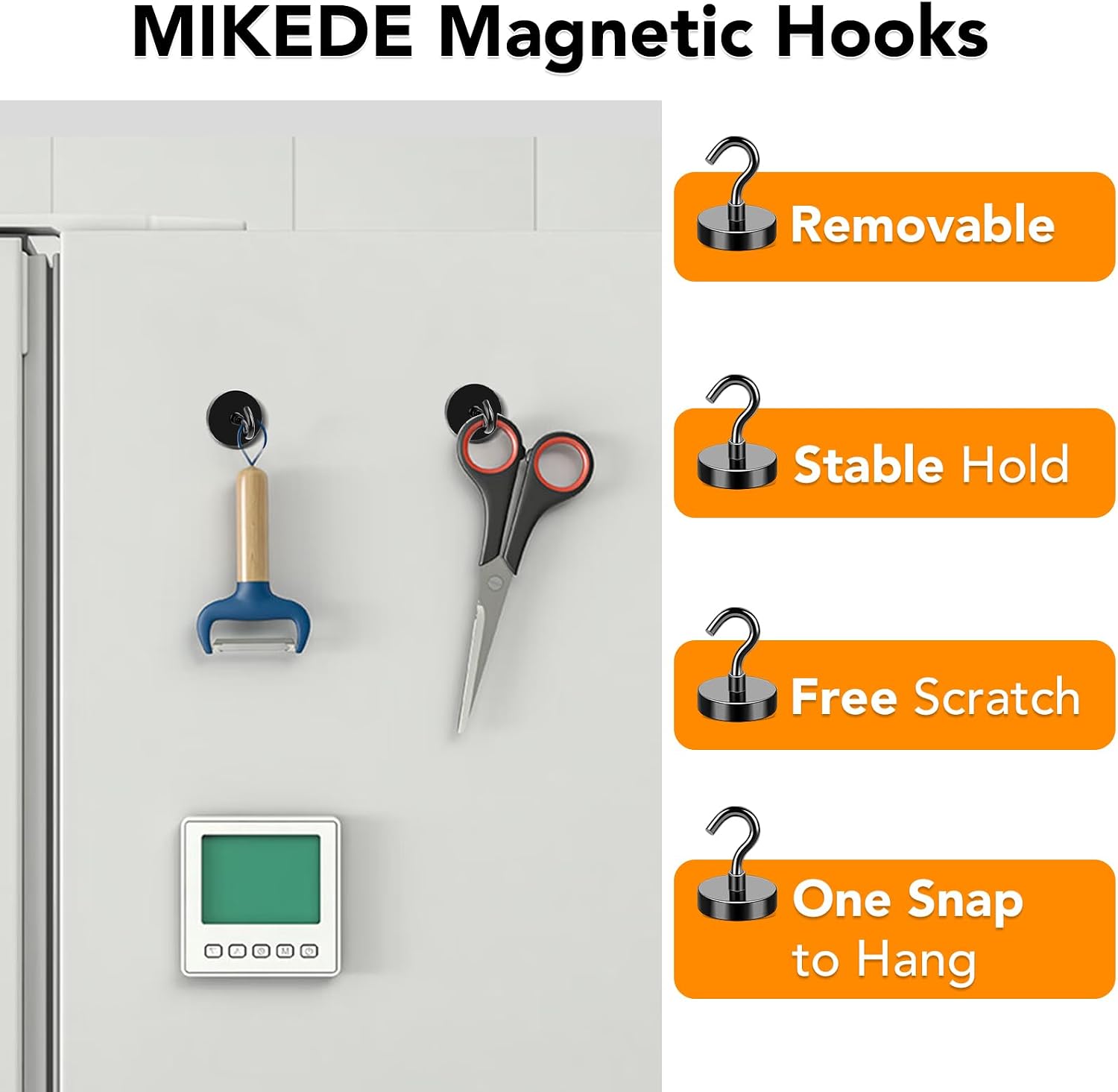  85LBS+ Magnetic Hooks, Strong Cruise Cabin Ship Essentials Black thumbnail