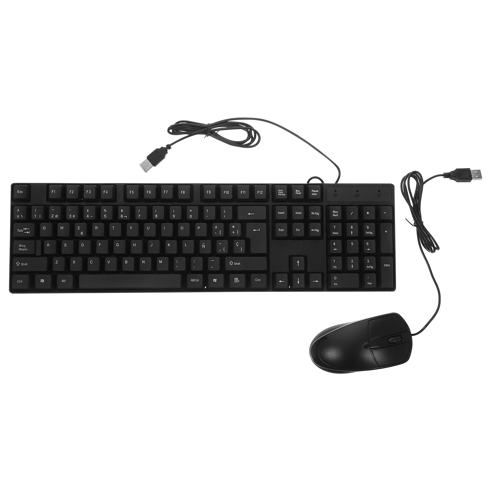 SHINEOFI Tastiera e Mouse Combo Usb Cablato Senza Driver Per Digitare Giocare e Lavorare
