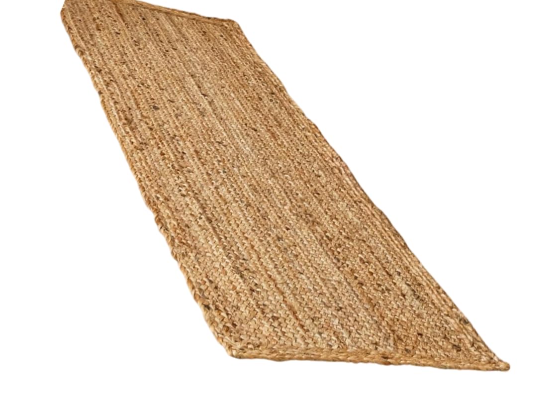 Tapis en jute naturel pour salon chambre cuisine rectangulaire