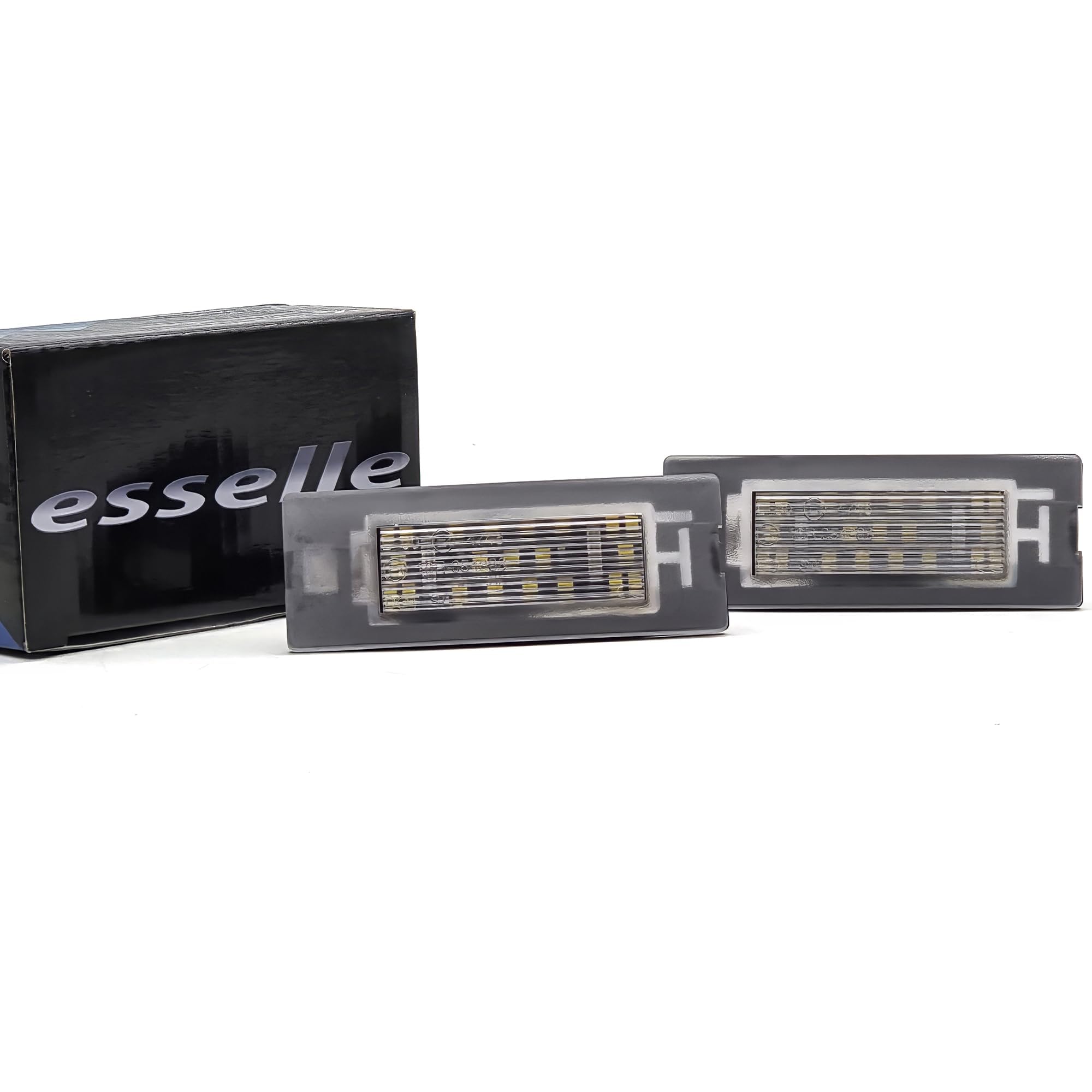 Placchette Luci Targa LED Compatibili con Fiat Panda 312, Panda 169, Pandina 18 SMD CANBUS 6000K Bianco Ghiaccio Plug & Play