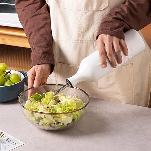 Miniatura 3 de Sweejar Botella dispensadora grande de aceite de oliva de cerámica, 24 onzas, aceite opaco para aliviar la oxidación, aceite de almacenamiento,
